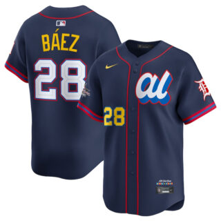 Men's American League #28 Javier Baez Navy 2025 All-Star Edition Limited Stitched Baseball Jersey