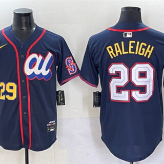 Men's American League #29 Cal Raleigh Navy 2025 All-Star Edition Limited Stitched Baseball Jersey