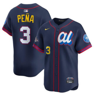 Men's American League #3 Jeremy Pena Navy 2025 All-Star Edition Limited Stitched Baseball Jersey