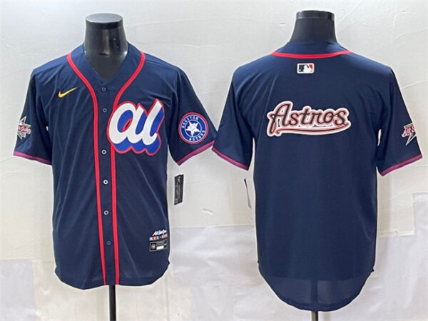 Men's American League Houston Astros Team Big Logo Navy 2025 All-Star Edition Limited Stitched Baseball Jerseys