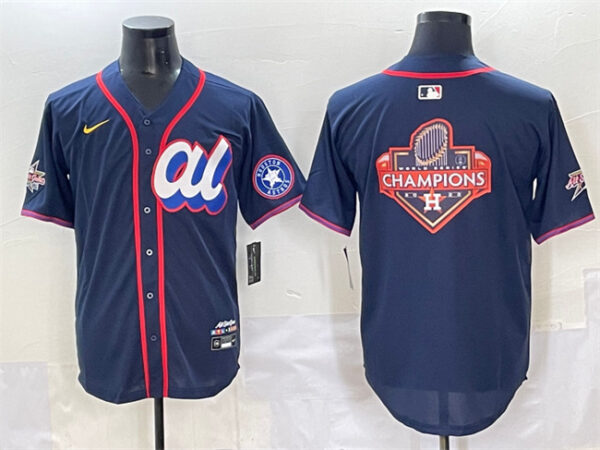 Men's American League Houston Astros Team Big Logo Navy 2025 All-Star Edition Limited Stitched Baseball Jerseys
