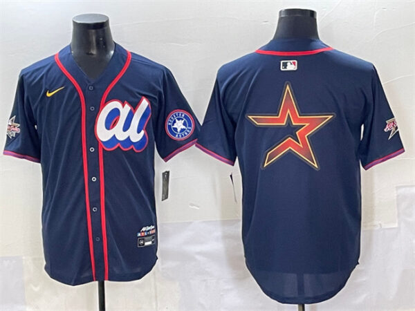 Men's American League Houston Astros Team Big Logo Navy 2025 All-Star Edition Limited Stitched Baseball Jerseys