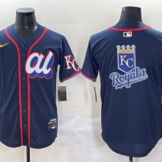 Men's American League Kansas City Royals Team Big Logo Navy 2025 All-Star Edition Limited Stitched Baseball Jerseys
