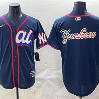 Men's American League New York Yankees Team Big Logo Navy 2025 All-Star Edition Limited Stitched Baseball Jersey