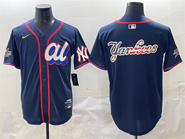 Men's American League New York Yankees Team Big Logo Navy 2025 All-Star Edition Limited Stitched Baseball Jersey