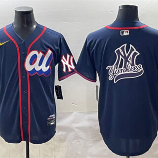 Men's American League New York Yankees Team Big Logo Navy 2025 All-Star Edition Limited Stitched Baseball Jersey