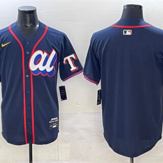 Men's American League Texas Rangers Blank Navy 2025 All-Star Edition Limited Stitched Baseball Jersey