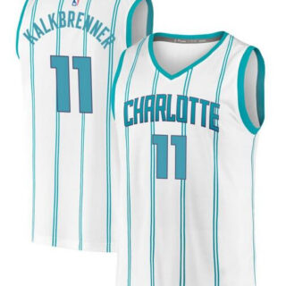 Men's Charlotte Hornets #11 Ryan Kalkbrenner White 2025 Draft Association Edition Stitched Basketball Jersey