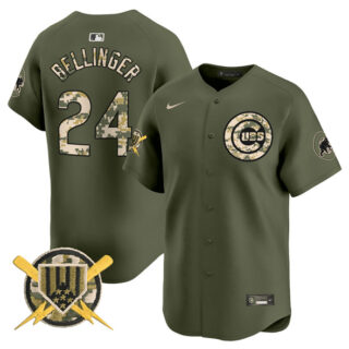 Men's Chicago Cubs #24 Cody Bellinger Green Armed Forces Day Vapor Limited Stitched Baseball Jersey