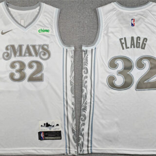 Men's Dallas Mavericks #32 Cooper Flagg White 2025 City Edition Stitched Basketball Jersey