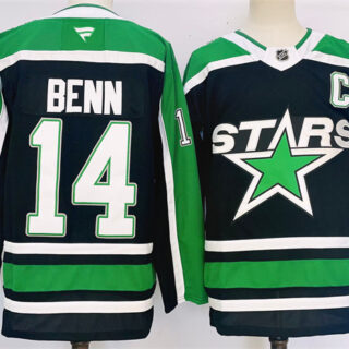 Men's Dallas Stars #14 Jamie Benn Black 2024-25 Reverse Retro Stitched