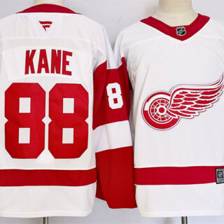 Men's Detroit Red Wings #88 Patrick Kane White 2024-25 Stitched Jersey