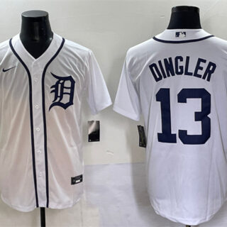 Men's Detroit Tigers #13 Dillon Dingler Cool Base Stitched Baseball Jersey