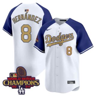Men's Dodgers 2025 Gold Vapor Premier Limited Jersey All Stitched Alternate Kike Hernandez #8