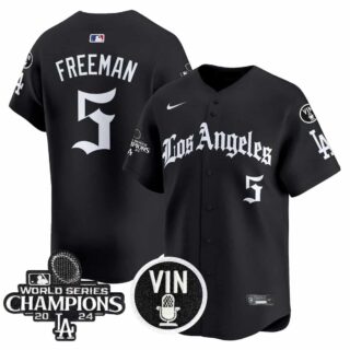 Men's Dodgers 2025 LA Gothic Style Vapor Premier Limited Jersey All Stitched Freddie Freeman