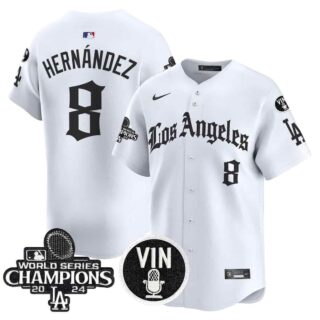 Men's Dodgers 2025 LA Gothic Style Vapor Premier Limited Jersey All Stitched Kike Hernandez #8