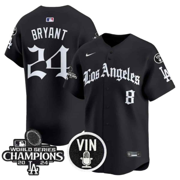 Men's Dodgers 2025 LA Gothic Style Vapor Premier Limited Jersey All Stitched Kobe Bryant