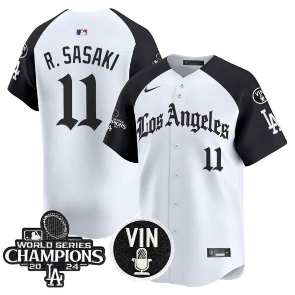 Men's Dodgers 2025 LA Gothic Style Vapor Premier Limited Jersey All Stitched Roki Sasaki #11