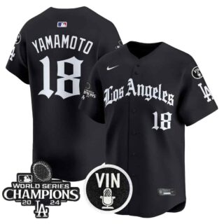 Men's Dodgers 2025 LA Gothic Style Vapor Premier Limited Jersey All Stitched Yamamoto