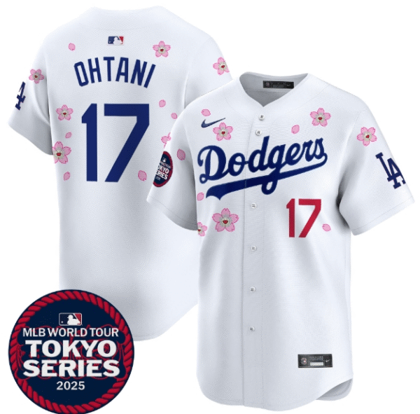 Men's Dodgers Tokyo Series 2025 Vapor Premier Limited Jersey Stitched #17 Shohei Ohtani
