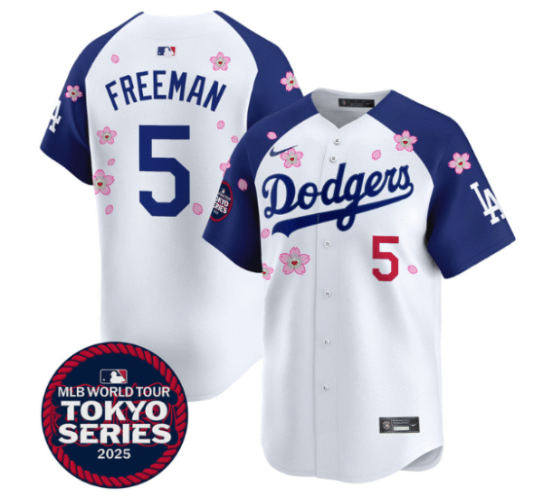 Men's Dodgers Tokyo Series 2025 Vapor Premier Limited Jersey Stitched Alternate Freddie Freeman #5