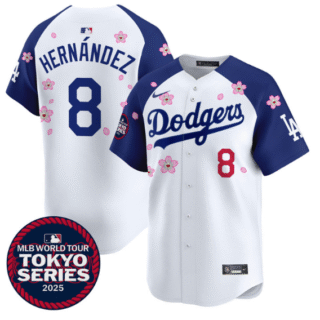 Men's Dodgers Tokyo Series 2025 Vapor Premier Limited Jersey Stitched Alternate Kike Hernandez #8