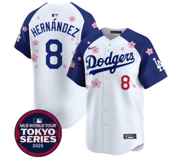 Men's Dodgers Tokyo Series 2025 Vapor Premier Limited Jersey Stitched Alternate Kike Hernandez #8