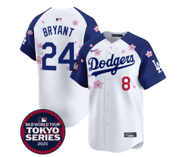 Men's Dodgers Tokyo Series 2025 Vapor Premier Limited Jersey Stitched Alternate Kobe Bryant #24