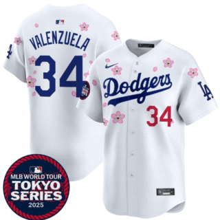 Men's Dodgers Tokyo Series 2025 Vapor Premier Limited Jersey Stitched Fernando Valenzuela #34
