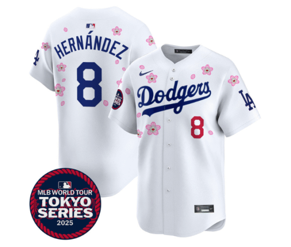 Men's Dodgers Tokyo Series 2025 Vapor Premier Limited Jersey Stitched Kike Hernandez #8