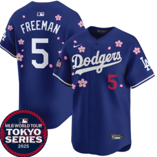 Men's Dodgers Tokyo Series 2025 Vapor Premier Limited Jersey Stitched Royal Freddie Freeman #5