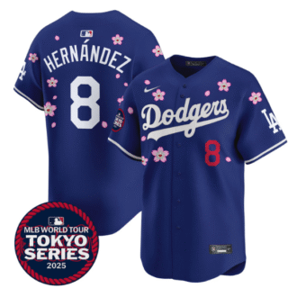 Men's Dodgers Tokyo Series 2025 Vapor Premier Limited Jersey Stitched Royal Kike Hernandez #8