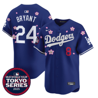 Men's Dodgers Tokyo Series 2025 Vapor Premier Limited Jersey Stitched Royal Kobe Bryant #24