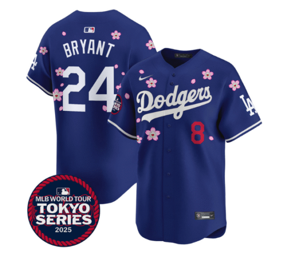 Men's Dodgers Tokyo Series 2025 Vapor Premier Limited Jersey Stitched Royal Kobe Bryant #24