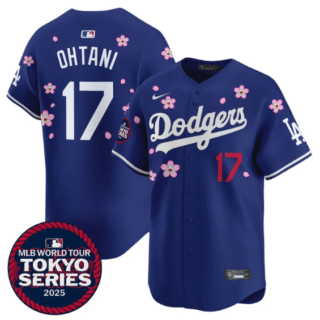 Men's Dodgers Tokyo Series 2025 Vapor Premier Limited Jersey Stitched Royal Shohei Ohtani #17