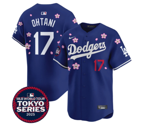 Men's Dodgers Tokyo Series 2025 Vapor Premier Limited Jersey Stitched Royal Shohei Ohtani #17