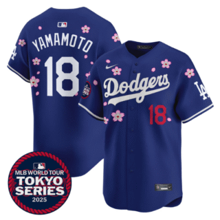 Men's Dodgers Tokyo Series 2025 Vapor Premier Limited Jersey Stitched Royal Yamamoto #18