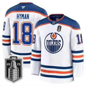 Men's Edmonton Oilers 2025 Stanley Cup Final Premium Jersey All Stitched #18 Zach Hyman