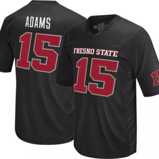 Men's Fresno State Bulldogs #15 Davante Adams Black Stitched Game Jersey