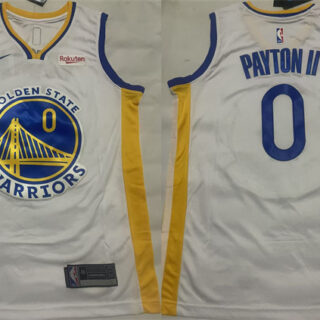 Men's Golden State Warriors #0 Gary Payton II White Association Edition Stitched Basketball Jersey