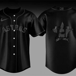 Men's Houston Astros Back In Black Combo Stitched Baseball Jersey