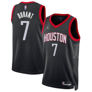 Men's Houston Rockets #7 Kevin Durant Black Statement Edition Stitched Jersey