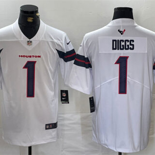 Men's Houston Texans #1 Stefon Diggs White Vapor Untouchable Stitched Football Jersey