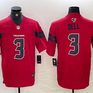 Men's Houston Texans #3 Tank Dell Red Vapor Untouchable Stitched Football Jersey