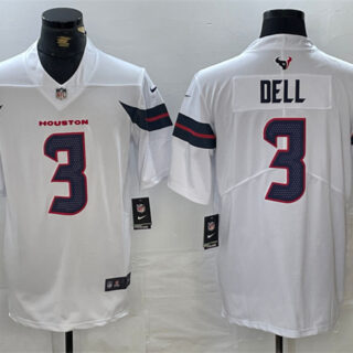 Men's Houston Texans #3 Tank Dell White Vapor Untouchable Stitched Football Jersey
