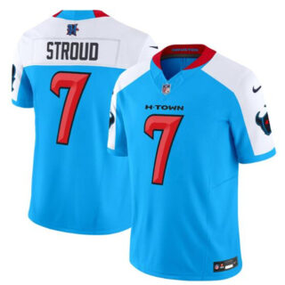 Men's Houston Texans #7 C.J. Stroud Blue White F.U.S.E. Vapor Limited Stitched Jersey