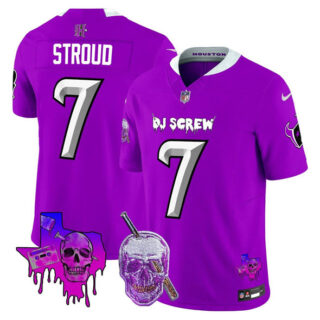 Men's Houston Texans #7 C.J. Stroud Purple F.U.S.E. DJ Screw Vapor Limited Stitched Football Jersey