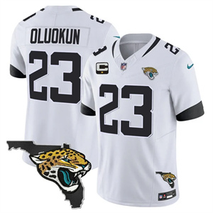 Men's Jacksonville Jaguars Florida Patch Vapor Jersey All Stitched Foyesade Oluokun #23