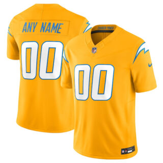 Men's Los Angeles Chargers Active Player Custom Gold 2025 F.U.S.E. Alternate Vapor Limited Stitched Football Jersey