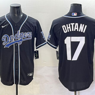 Men's Los Angeles Dodgers #17 Shohei Ohtani Black Fashion Stitched Baseball Jersey